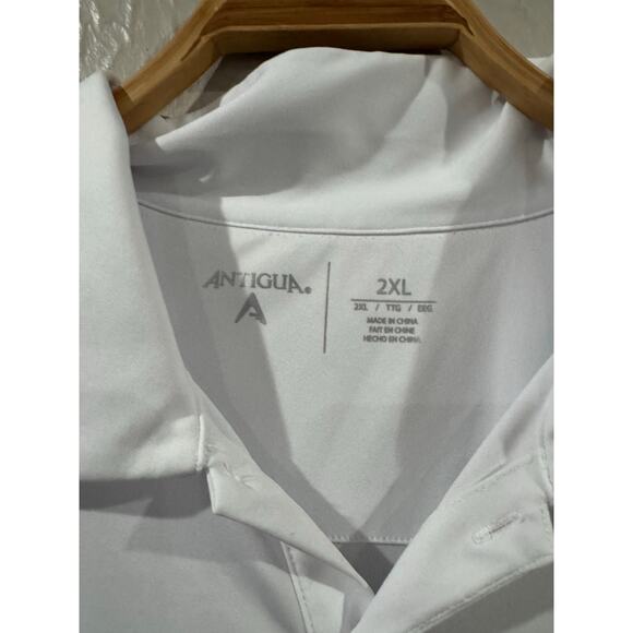 Antigua University of Miami Hurricanes White U Logo Polo 2XL - Picture 2 of 3